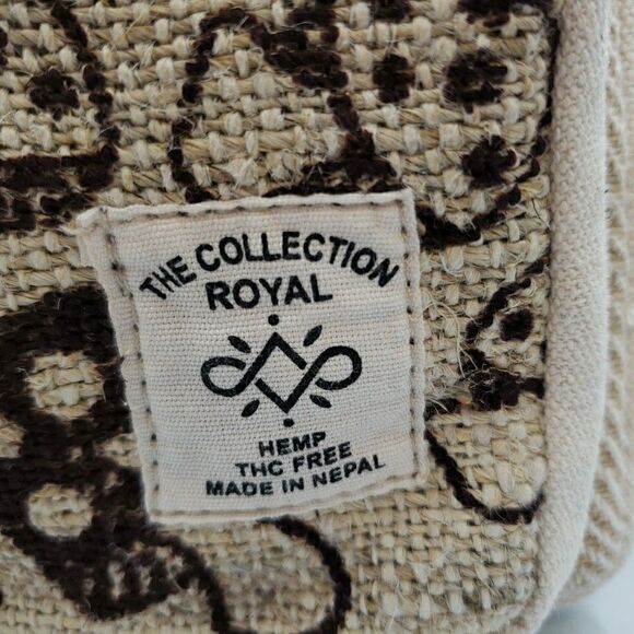 Mushroom Laptop Backpack Travel Bag Lightweight Himalayan Hemp Neutral Stripe - Picture 7 of 16